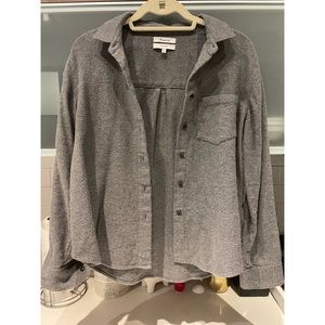Madewell Gray flannel button down shirt